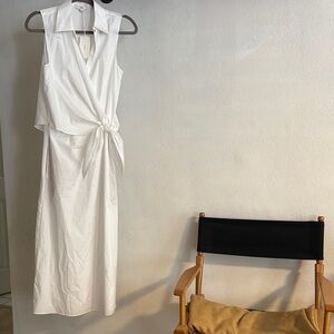 Vince  Sleeveless shirt Midi wrap dress